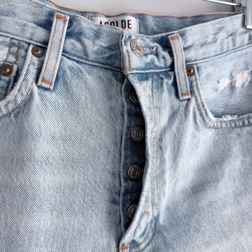 AGOLDE Parker Vintage Cut Off Short in Swapmeet Size 26 Distressed Light Wash - Picture 9 of 16